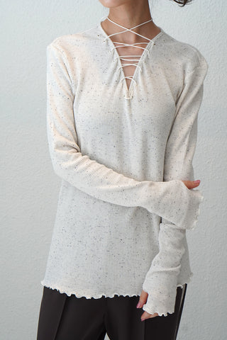 《予約》LACE UP THERMAL TOPS