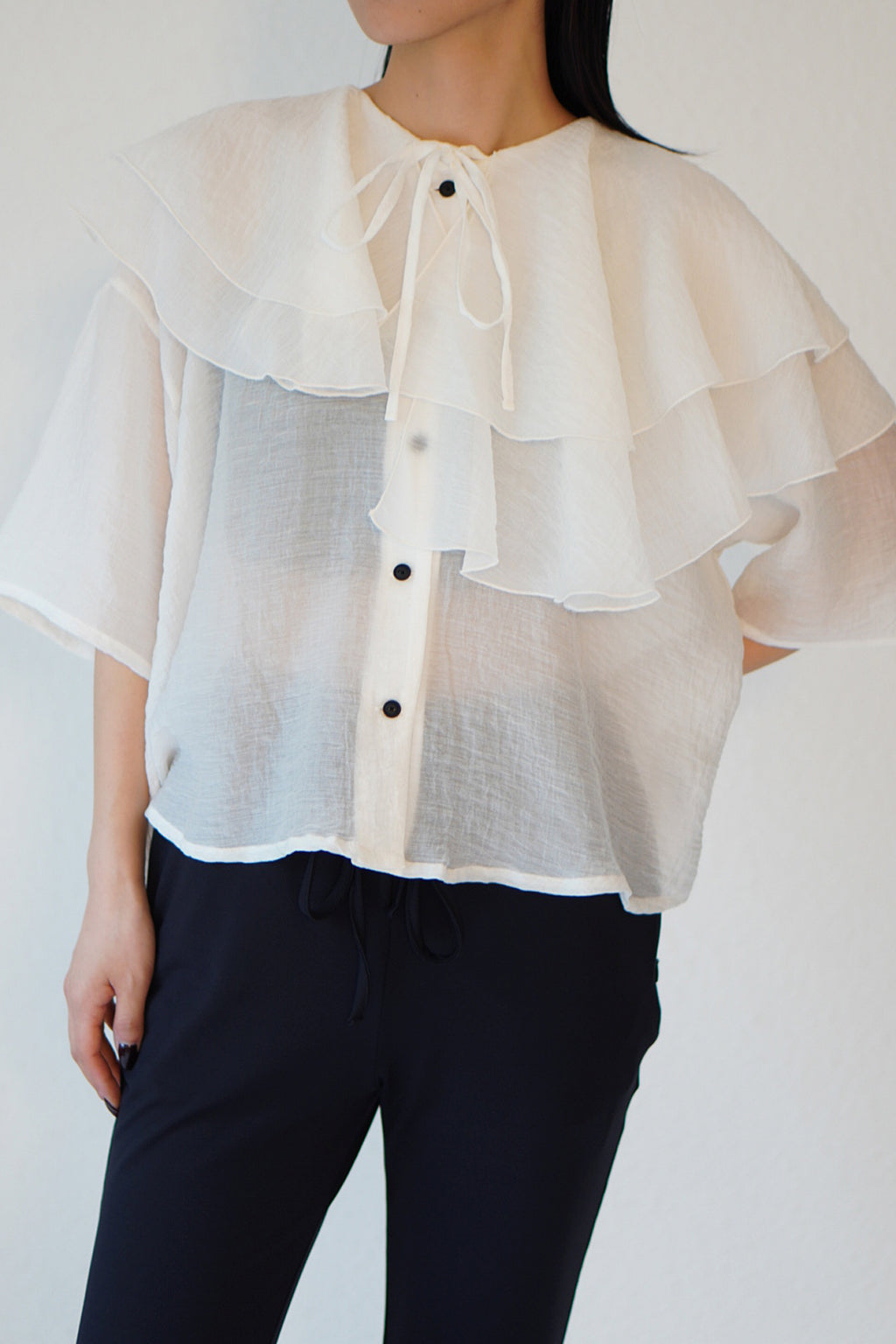 SALE》LAYERED FRILL BLOUSE (40%OFF) – SOLOV