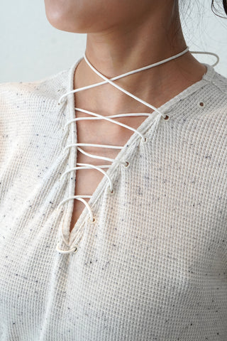 《予約》LACE UP THERMAL TOPS