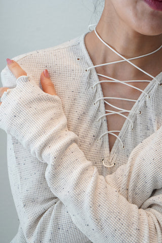 《予約》LACE UP THERMAL TOPS