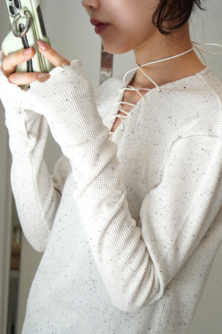 《予約》LACE UP THERMAL TOPS