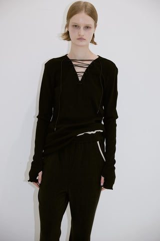 《予約》LACE UP THERMAL TOPS