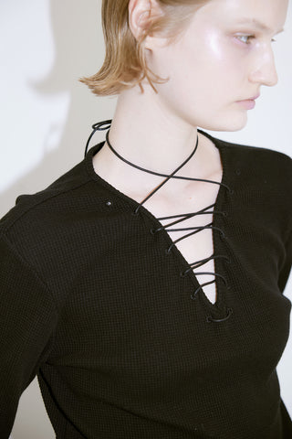 《予約》LACE UP THERMAL TOPS