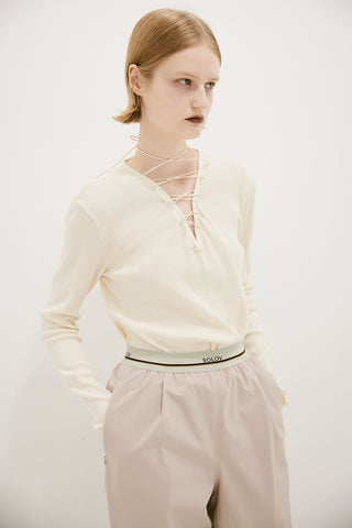 《予約》LACE UP THERMAL TOPS