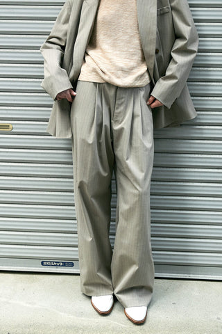 《予約》STRIPE EASY WIDE PANTS