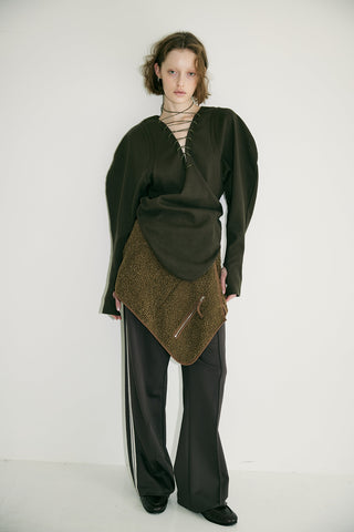 《追加予約》FOLD LACE UP TOPS