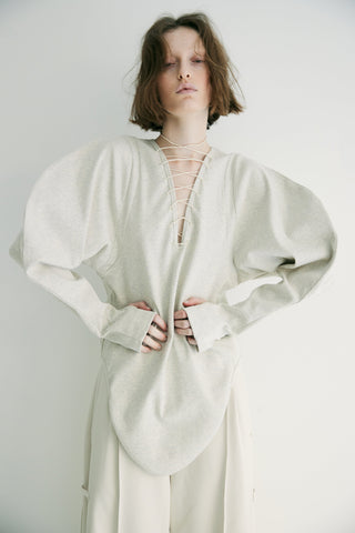 《追加予約》FOLD LACE UP TOPS