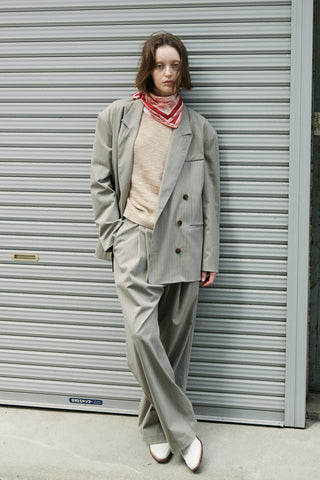 《予約》STRIPE EASY WIDE PANTS