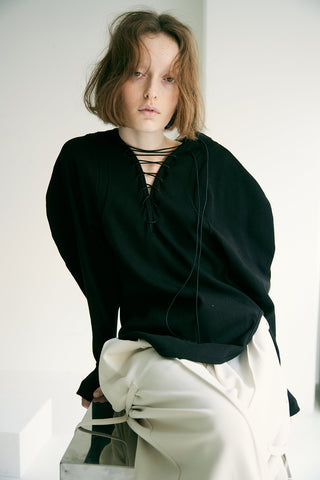 《追加予約》FOLD LACE UP TOPS