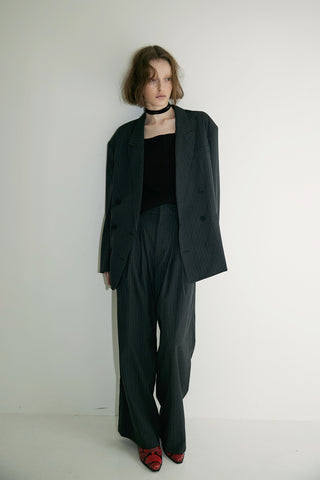 《予約》STRIPE EASY WIDE PANTS