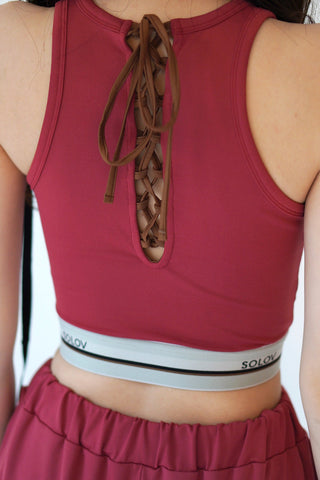 LACE UP SWIM TANK