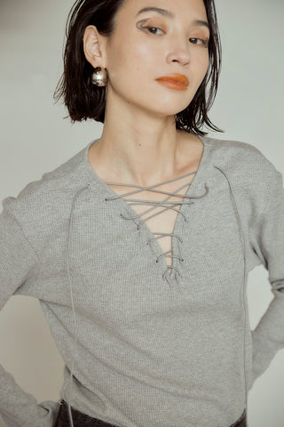 LACE UP THERMAL TOPS