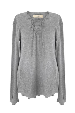 LACE UP THERMAL TOPS