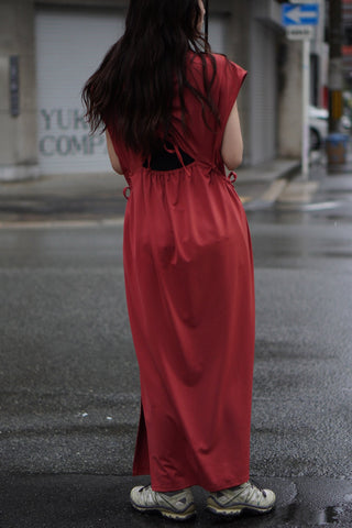 SHIRRING SWIM DRESS