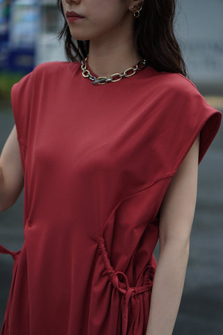 SHIRRING SWIM DRESS
