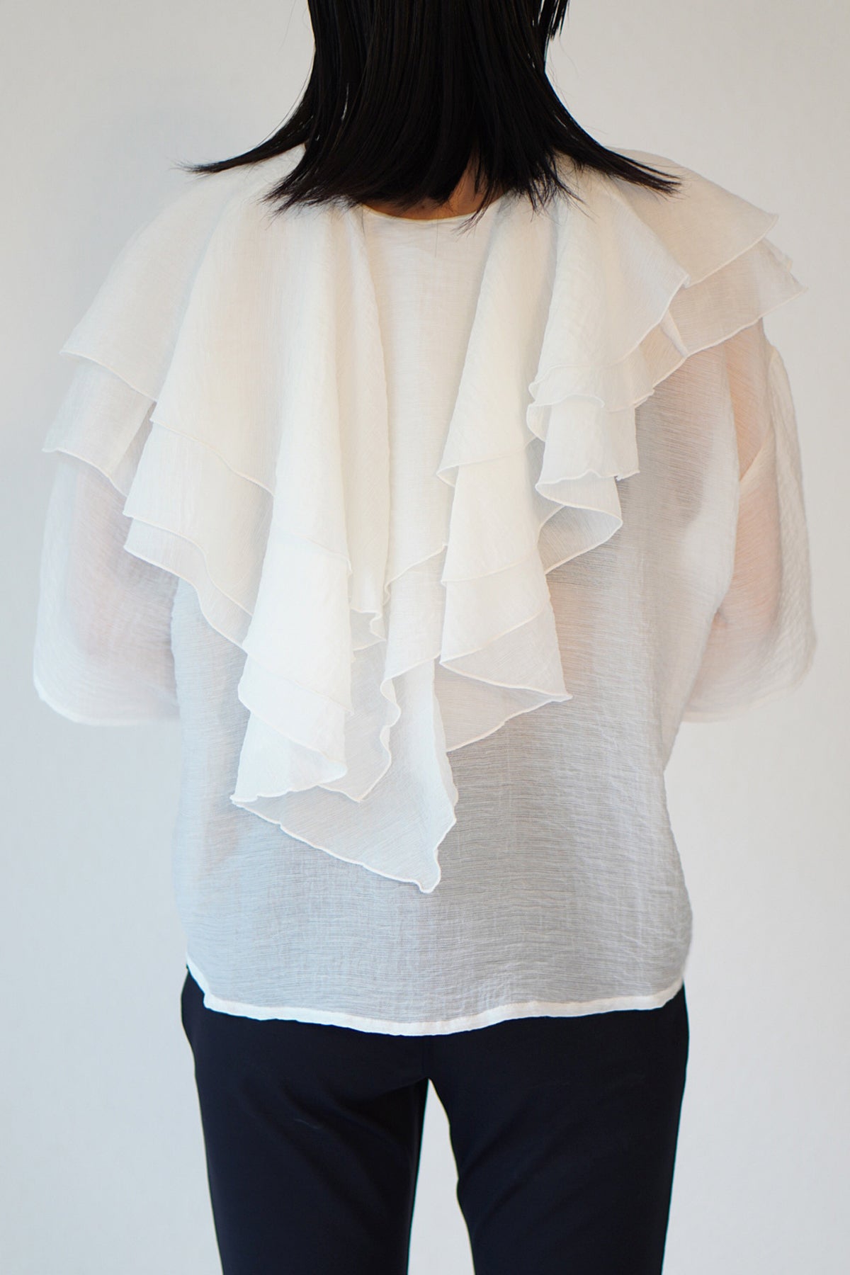 SALE》LAYERED FRILL BLOUSE (40%OFF) – SOLOV
