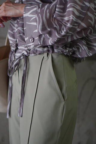 《ARCHIVE SALE》SHEER ZEBRA SHIRRING SHIRT (40%OFF)