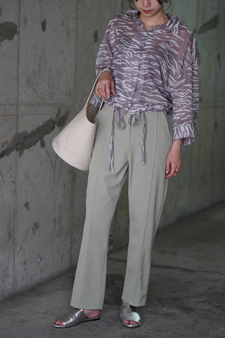 《ARCHIVE SALE》SHEER ZEBRA SHIRRING SHIRT (40%OFF)
