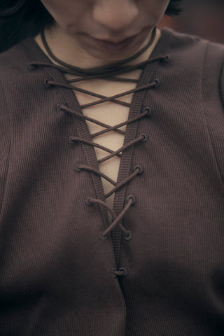 FOLD LACE UP TOPS