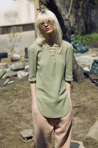 《予約》LACE-UP THERMAL 1/2 SLEEVE