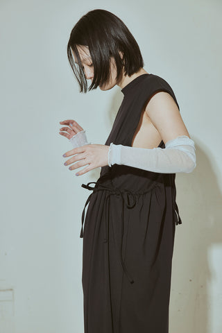 SHIRRING SWIM DRESS