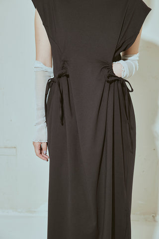 SHIRRING SWIM DRESS