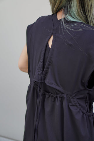 SHIRRING SWIM DRESS