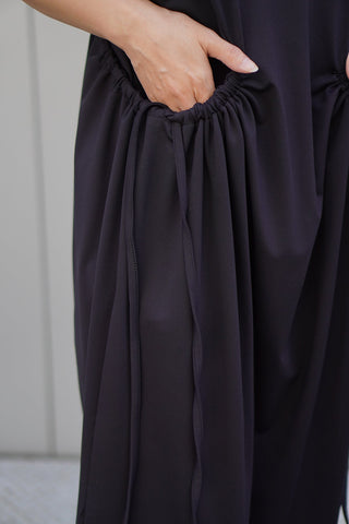 SHIRRING SWIM DRESS