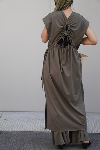 SHIRRING SWIM DRESS