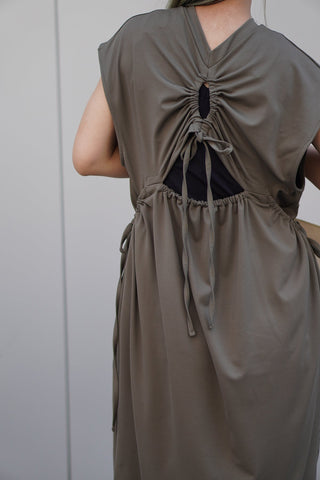 SHIRRING SWIM DRESS