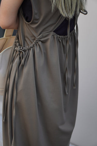 SHIRRING SWIM DRESS