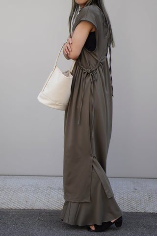 SHIRRING SWIM DRESS