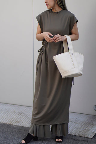 SHIRRING SWIM DRESS