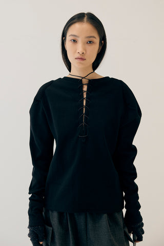 《予約》TRACE LACE-UP TOPS