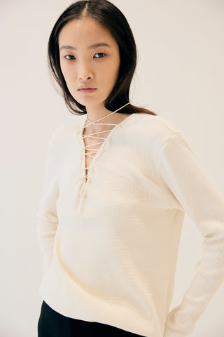 《予約》LACE UP THERMAL TOPS
