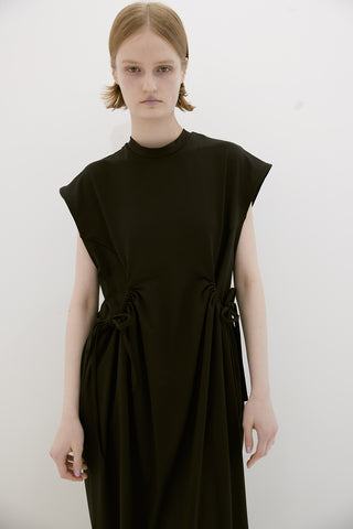 SHIRRING SWIM DRESS
