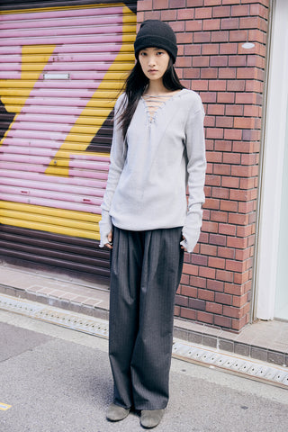 《予約》STRIPE EASY WIDE PANTS