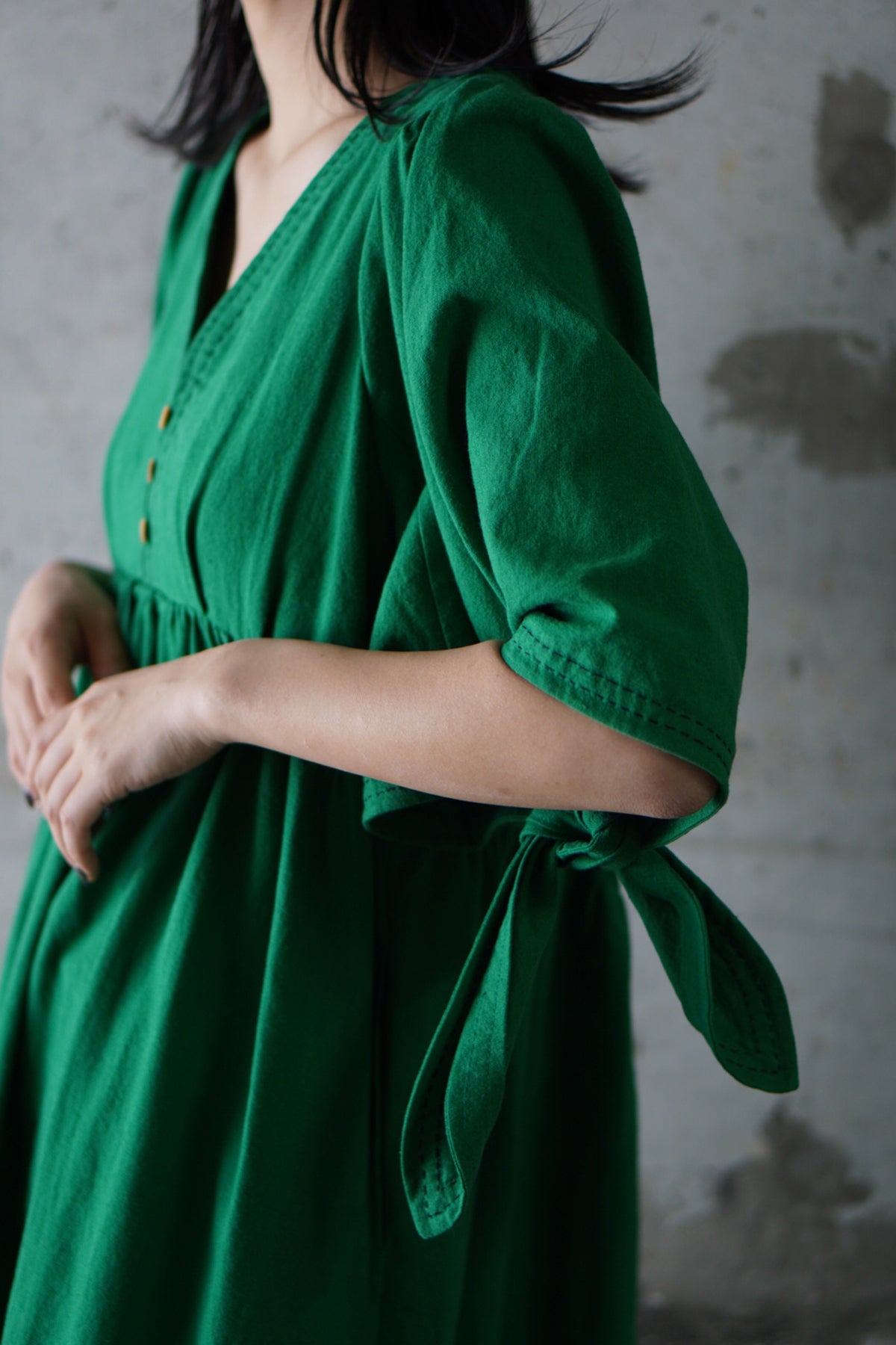 最終お値下げSolov LINEN KNOT DRESS ワンピース