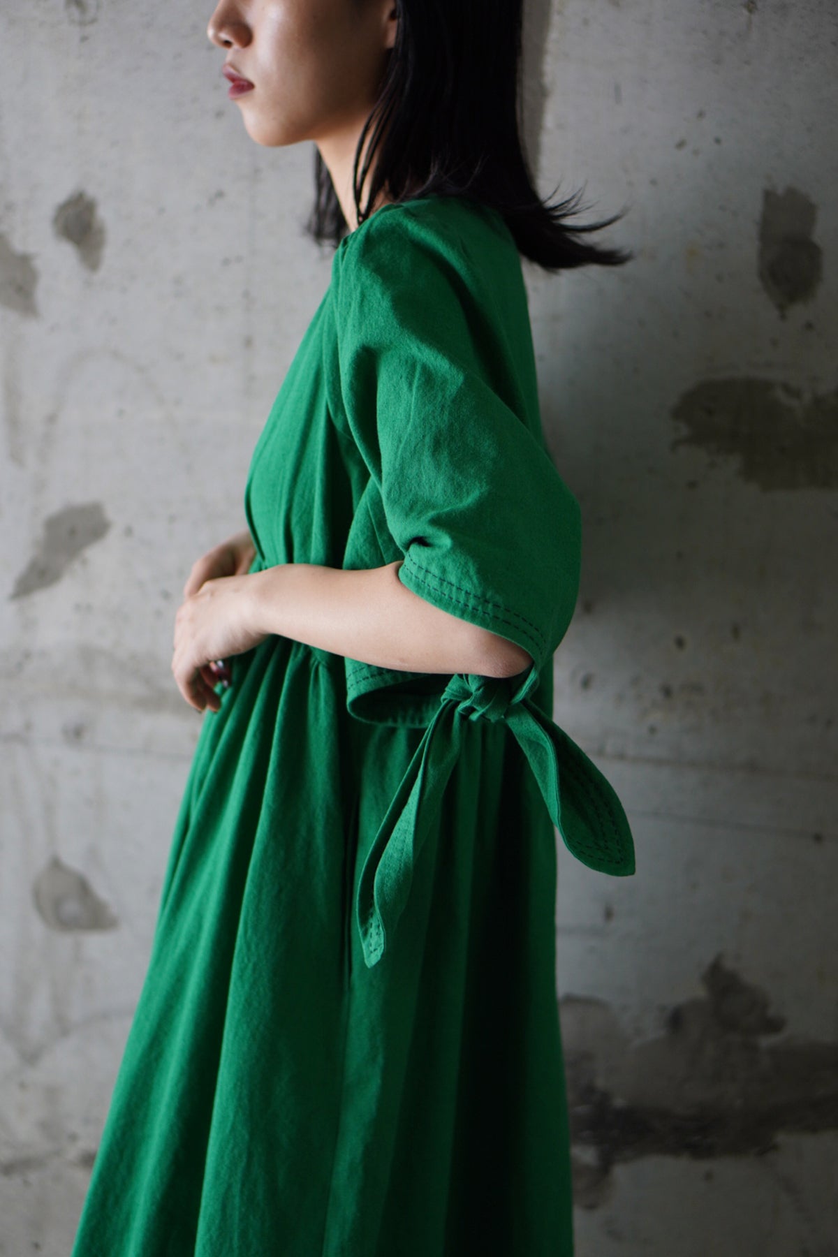 最終お値下げSolov LINEN KNOT DRESS ワンピース