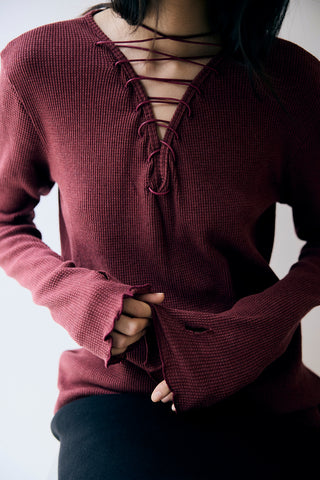 《予約》LACE UP THERMAL TOPS