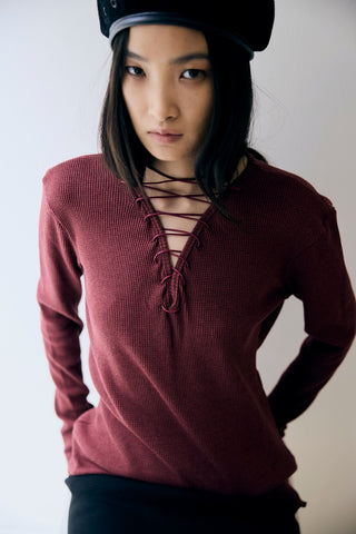 《予約》LACE UP THERMAL TOPS