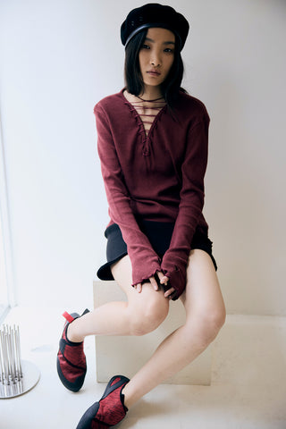《予約》LACE UP THERMAL TOPS