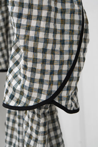 GINGHAM TRIM DRESS