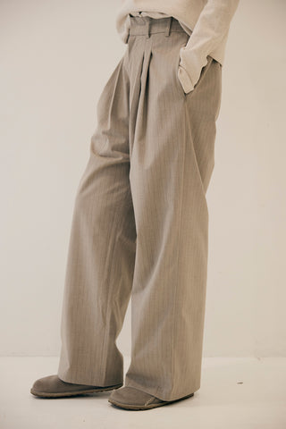 《予約》STRIPE EASY WIDE PANTS