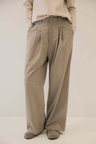 《予約》STRIPE EASY WIDE PANTS