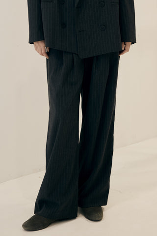 《予約》STRIPE EASY WIDE PANTS