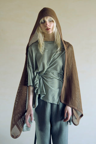 《予約》SLIT SLEEVE BORDER TOP