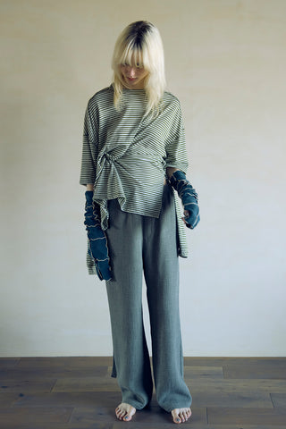 《予約》SLIT SLEEVE BORDER TOP