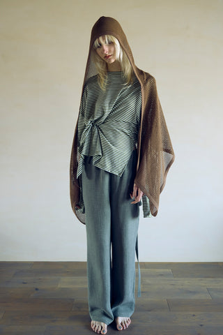 《予約》SLIT SLEEVE BORDER TOP