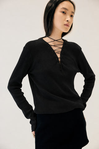 《予約》LACE UP THERMAL TOPS